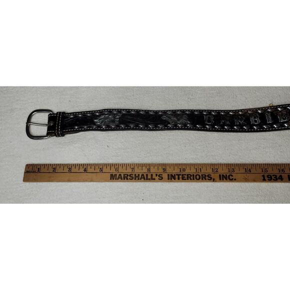 Vtg Tex Tan Belt Womens Sz 20 Barbie Buckle Genuine Cowhide 022101 Made In USA - Picture 12 of 16